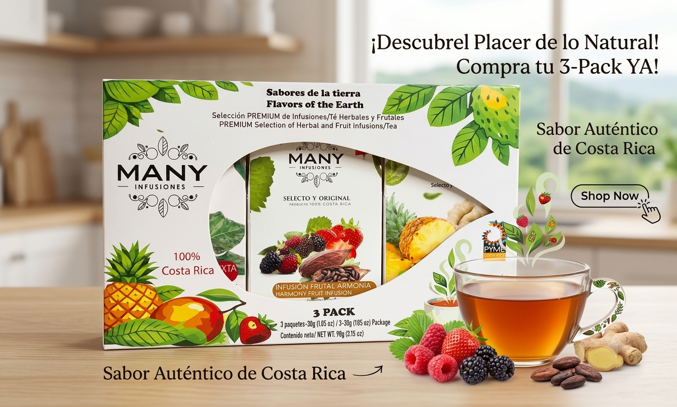 Infusiones (té) frutales surtidas 3pack (Manga-Fresa/Piña-jengibre/Armonía)