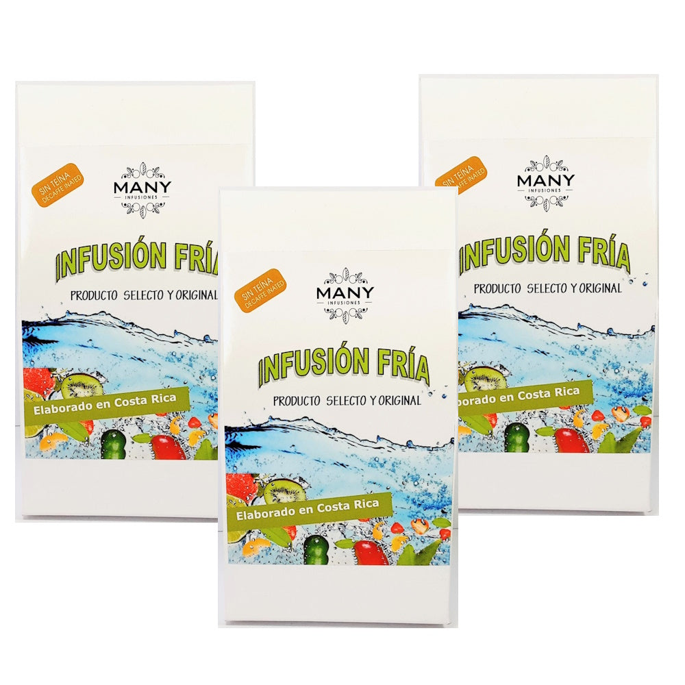 Infusión (té) Frutal Fría Mango Tierno y Jengibre - Set de 3 paquetes de 30gr c/u