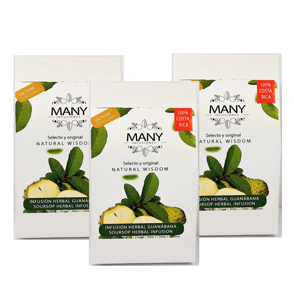 Infusion Herbal (Té) de Guanabana- Set de 3 paquetes de 30gr c/u