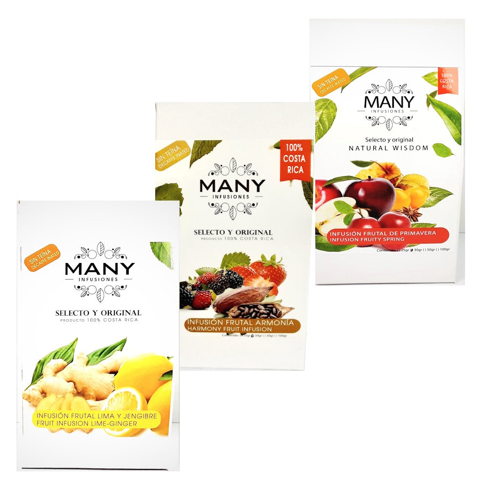 Infusiones (té) frutales surtidas 3pack (Primavera / Armonía / Lima y Jengibre)