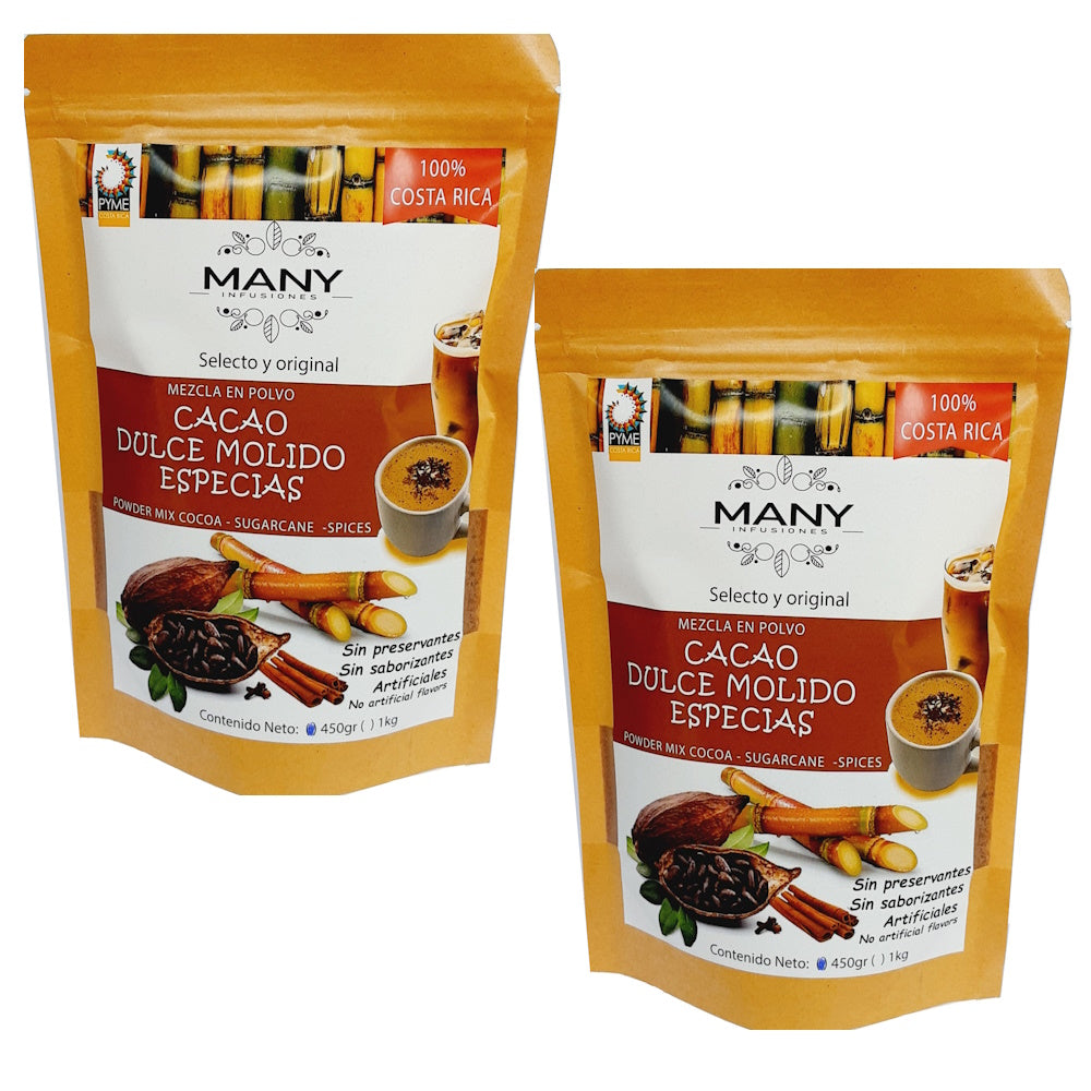 Mezcla en polvo de Cacao - Dulce Molido - Especias - 2 pack